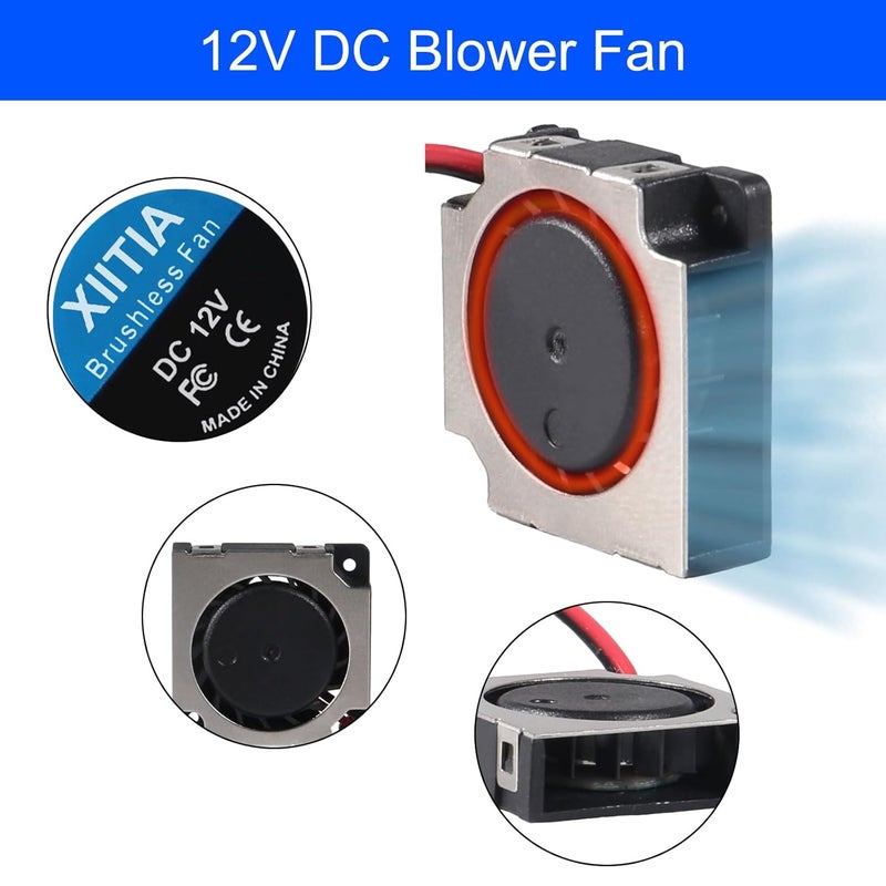 XIITIA 6pcs DC 20mm Fan 12V 2006/20x20x6mm Sleeve Bearings Brushless DC Cooling Blower Fan with 2 Pin Terminal for 3D Printer Parts - Image 5